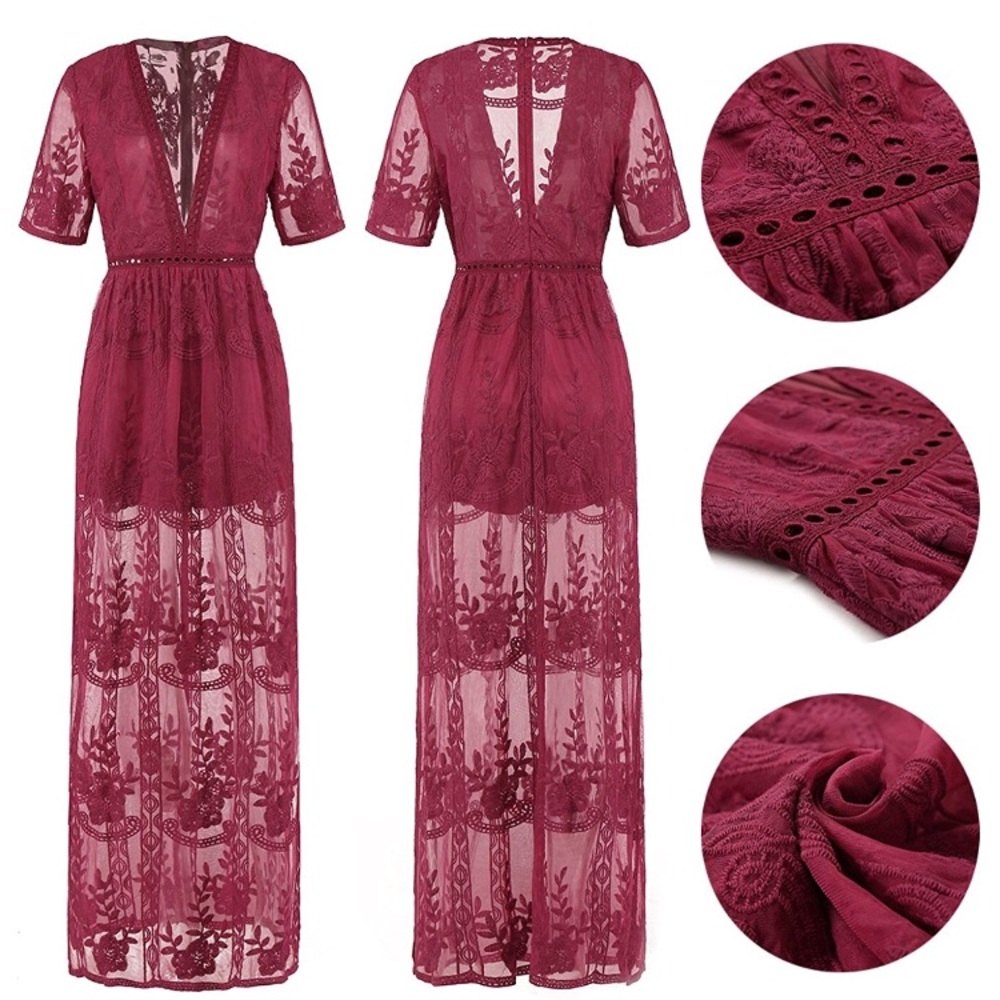 Gorgeous Lace Maxi Dress - Picture 6 of 7